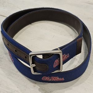 Jack Mason Old Miss Rebels Needlepoint Belt - Size 42x1.15"